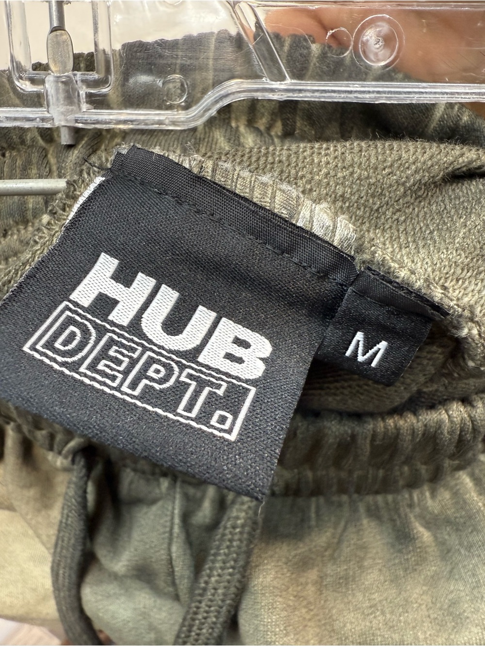 Men's Olive Green faded distressed Cotton Shorts image 4